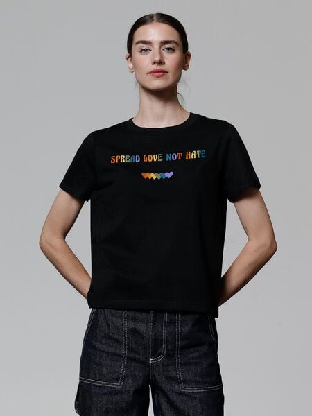 watapparel T-Shirt Frauen Spread Love not Hate watapparel T-Shirt Frauen Spread Love not Hate von watapparel