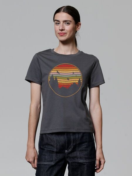 watapparel T-Shirt Frauen Sunset Berge & Tannen von watapparel