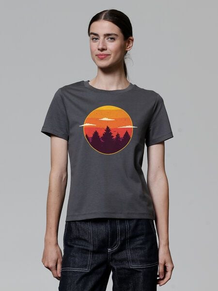 watapparel T-Shirt Frauen Sunset forest von watapparel