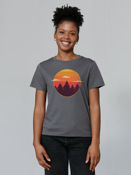 watapparel T-Shirt Frauen Sunset forest von watapparel