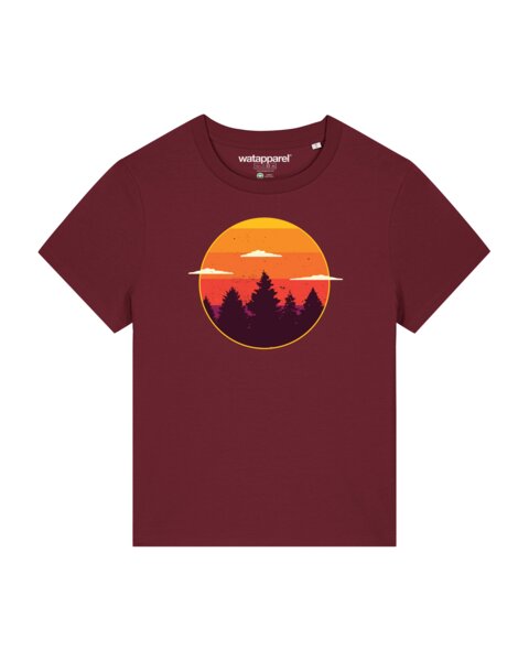 watapparel T-Shirt Frauen Sunset forest von watapparel