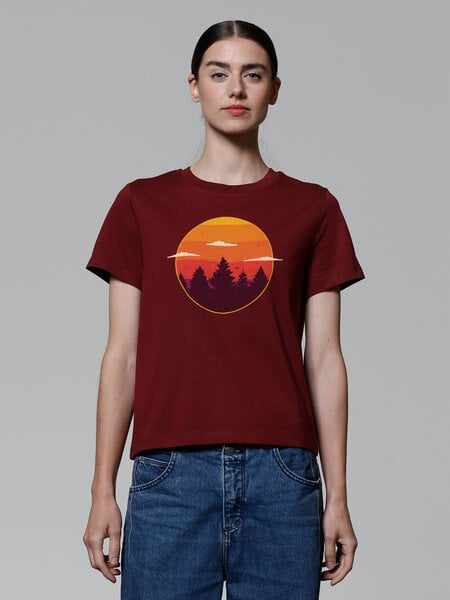 watapparel T-Shirt Frauen Sunset forest von watapparel