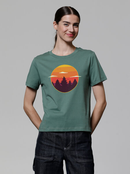 watapparel T-Shirt Frauen Sunset forest von watapparel