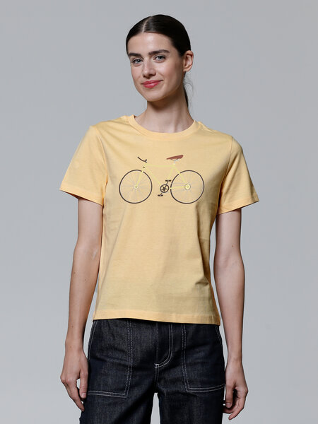 watapparel T-Shirt Frauen Yellow Bike von watapparel