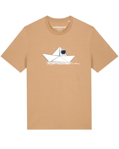 watapparel T-Shirt Unisex Astronaut in paper boat von watapparel