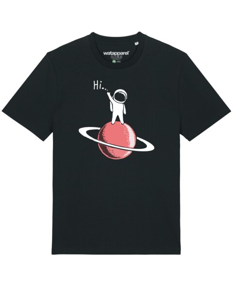 watapparel T-Shirt Unisex Astronaut says Hi von watapparel