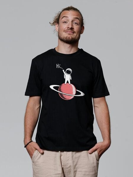 watapparel T-Shirt Unisex Astronaut says Hi von watapparel