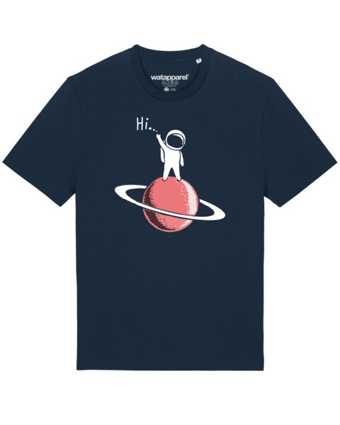 watapparel T-Shirt Unisex Astronaut says Hi von watapparel