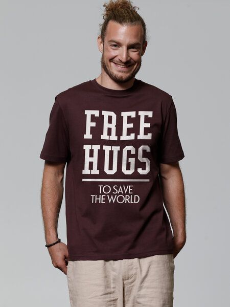 watapparel T-Shirt Unisex Free hugs to save the world von watapparel