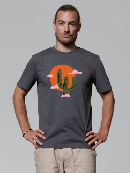 watapparel T-Shirt Unisex Kaktus im Sonnenuntergang von watapparel