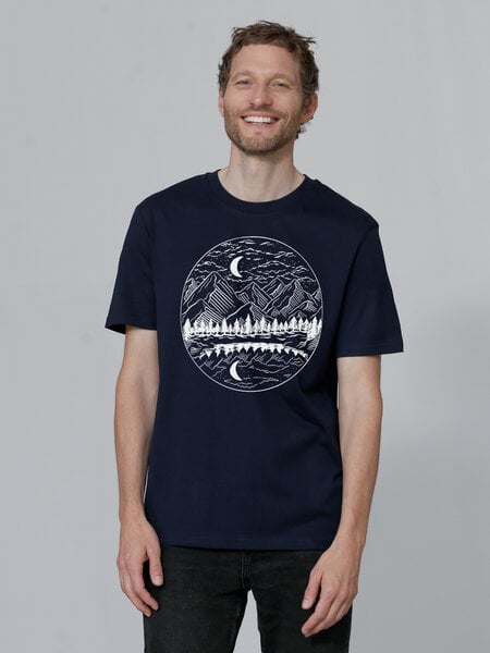 watapparel T-Shirt Unisex Mountains by night von watapparel