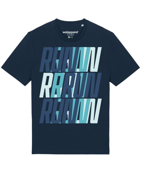 watapparel T-Shirt Unisex Run, Run, Run blue von watapparel