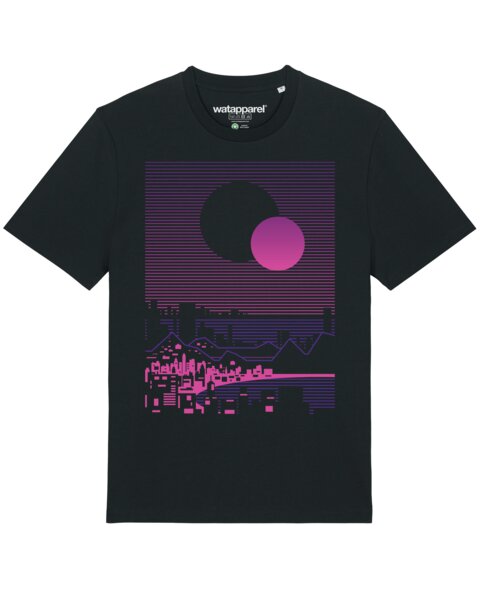 watapparel T-Shirt Unisex Sun and Moon Skyline von watapparel