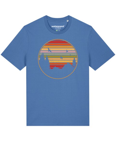 watapparel T-Shirt Unisex Sunset Berge & Tannen von watapparel