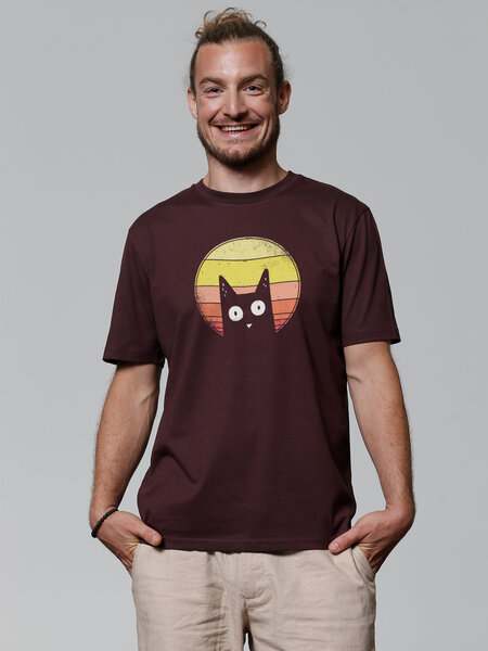 watapparel T-Shirt Unisex Sunset Cat von watapparel