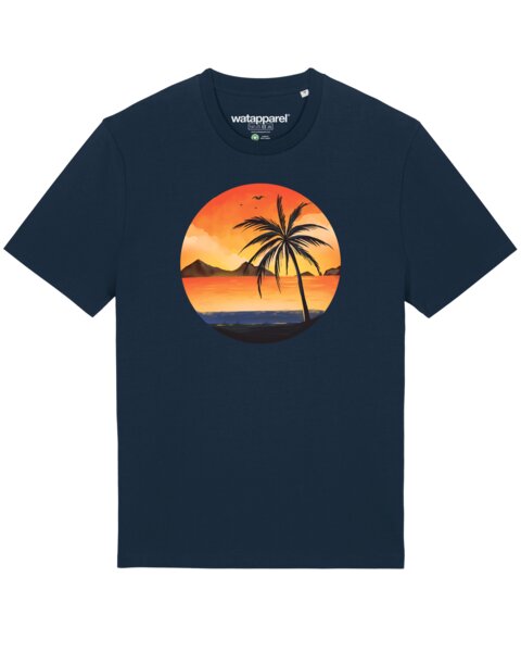 watapparel T-Shirt Unisex Sunset on palm beach von watapparel