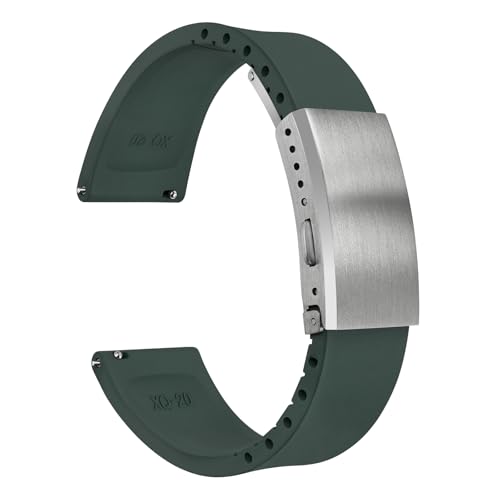 watchdives Fluorkautschuk Uhrenarmband, Zuschneidbares Uhrenarmband mit Schnellverschluss, Weiches Ersatzarmband mit Gefräster Schließe für Männer und Frauen, 18 mm/19 mm/20 mm/21 mm/22 mm watchdives Fluorkautschuk Uhrenarmband, Zuschneidbares Uhrenarmband mit Schnellverschluss, Weiches Ersatzarmband mit Gefräster Schließe für Männer und Frauen, 18 mm/19 mm/20 mm/21 mm/22 mm von watchdives