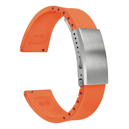 watchdives Fluorkautschuk Uhrenarmband, Zuschneidbares Uhrenarmband mit Schnellverschluss, Weiches Ersatzarmband mit Gefräster Schließe für Männer und Frauen, 18 mm/19 mm/20 mm/21 mm/22 mm watchdives Fluorkautschuk Uhrenarmband, Zuschneidbares Uhrenarmband mit Schnellverschluss, Weiches Ersatzarmband mit Gefräster Schließe für Männer und Frauen, 18 mm/19 mm/20 mm/21 mm/22 mm von watchdives