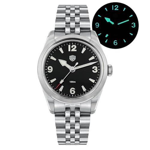 watchdives WD1950S WD1960S 36 mm Quarzuhren, VH31-Uhrwerk, Armbanduhr mit Blasenspiegel, Herrenuhr, 100 m Wasserdicht, Superleuchtende Uhr von watchdives