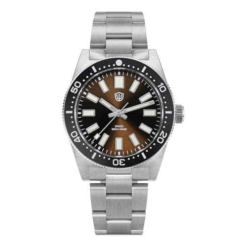 watchdives WD1965 VH31 Quarzuhren, 62MAS Taucheruhr 38mm Gewölbtes Saphirglas Luxus-Armbanduhr 200M wasserdichte Uhren von watchdives