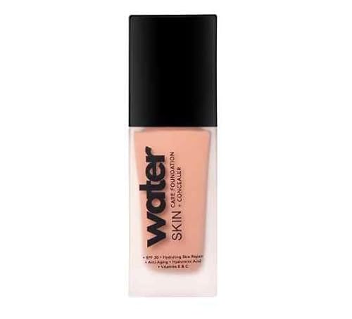 water SKIN 3-in-1 Foundation, CONCEALER and Skin Care 1x30ml Organic Natural Vegan including Organic Brush (Butter Pecan, 30ml) von water SKIN