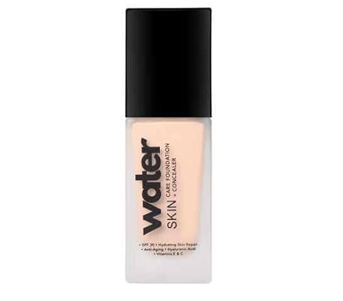 water SKIN 3-in-1 Foundation, CONCEALER and Skin Care 1x30ml Organic Natural Vegan including Organic Brush (CLOUD, 30ml) von water SKIN
