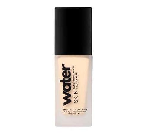 water SKIN 3-in-1 Foundation, CONCEALER and Skin Care 1x30ml Organic Natural Vegan including Organic Brush (NUDE, 30ml) von water SKIN