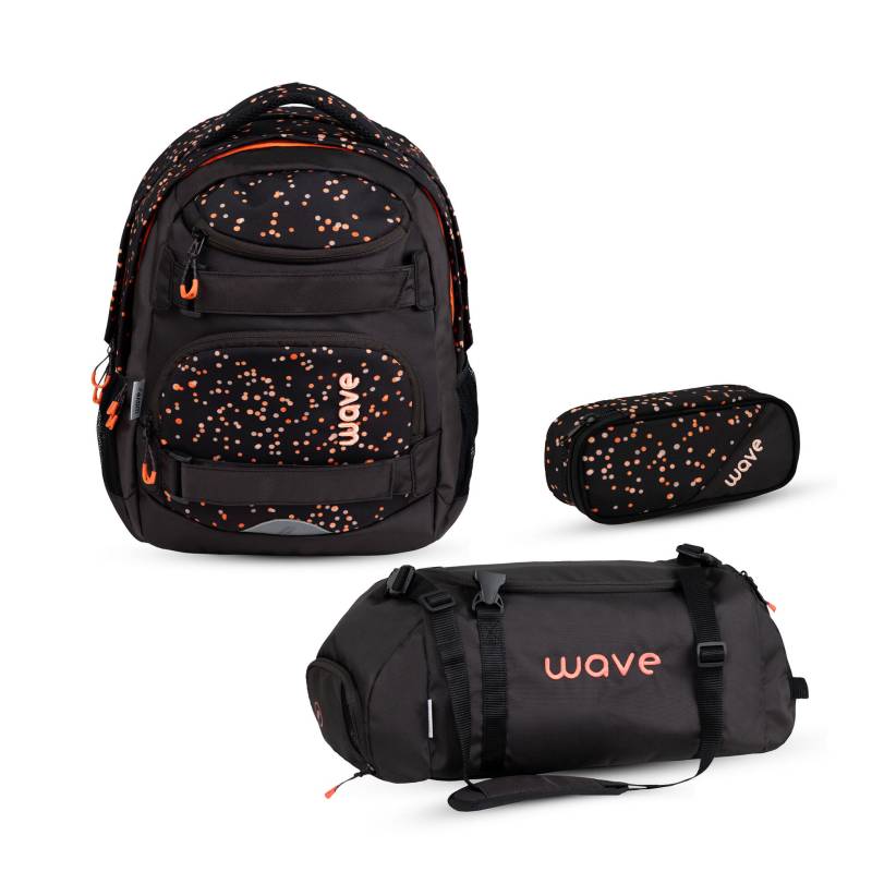 wave - Wave Wave Infinity Move Schulrucksack Set 3 tlg. Dots Blooms Koffer24 von wave