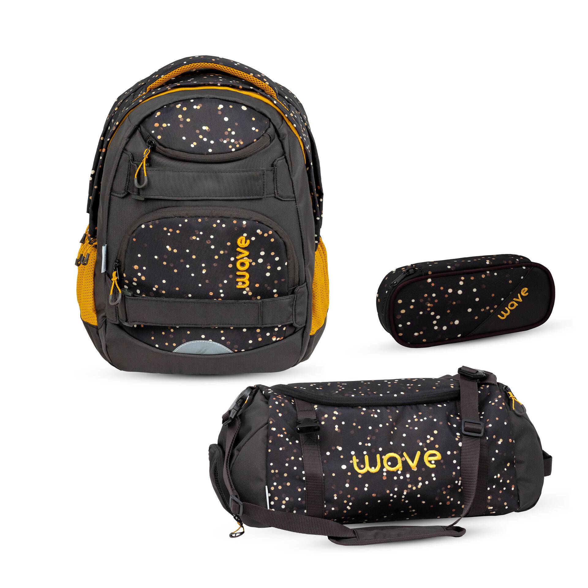 wave - Wave Wave Infinity Move Schulrucksack Set 3 tlg. Dots Sand Koffer24 von wave