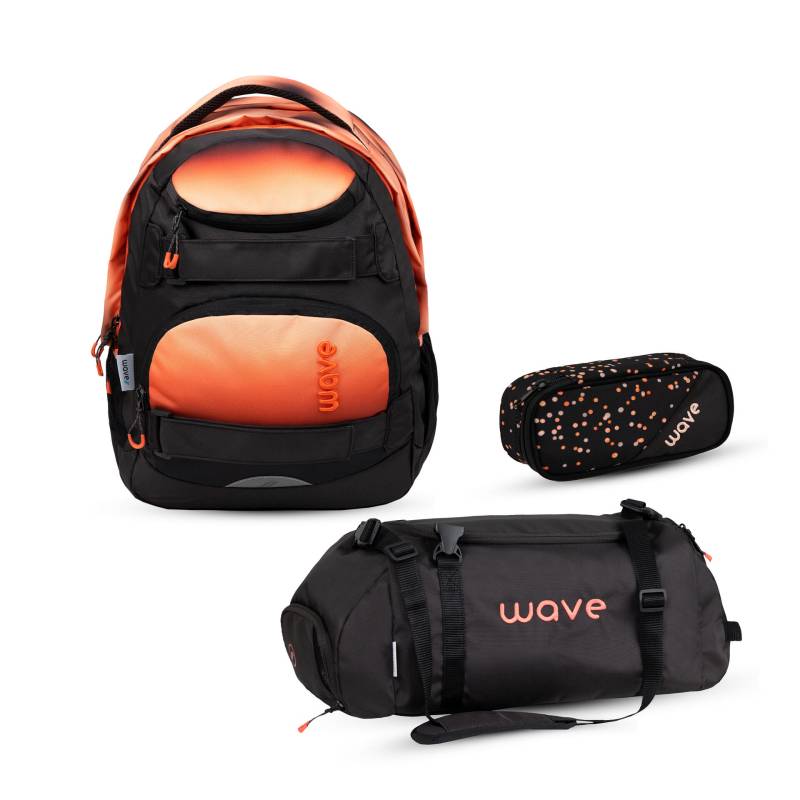 wave - Wave Wave Infinity Move Schulrucksack Set 3 tlg. Gradient Blooms Koffer24 von wave