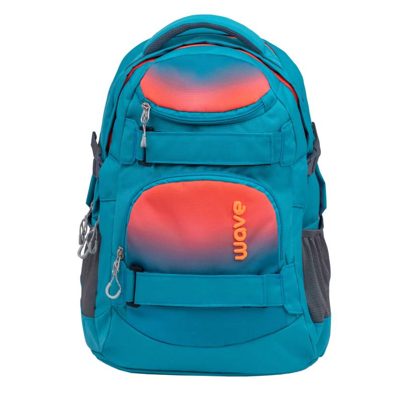 wave - Wave Wave Infinity Schulrucksack Set 2 tlg. - Ombre Neon Orange and Bluebird Koffer24 von wave