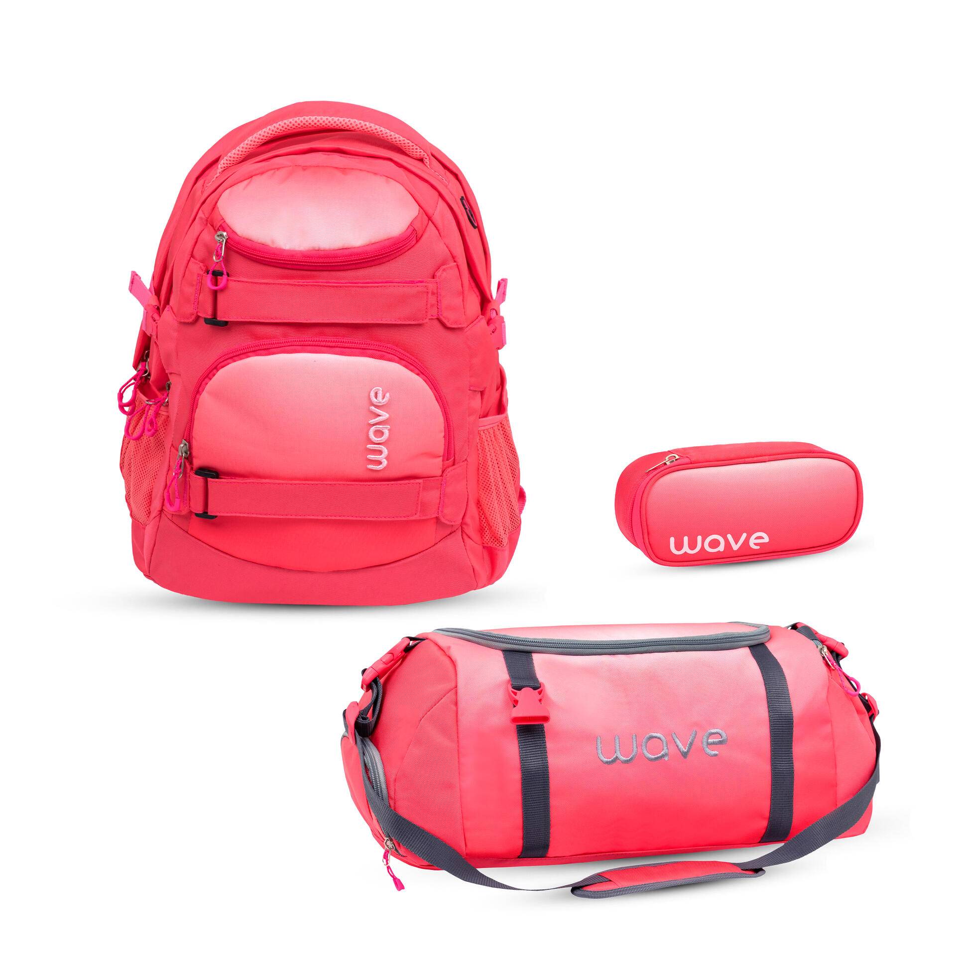 wave - Wave Wave Infinity Schulrucksack Set 3 tlg. - Ombre Coral Paradise Koffer24 von wave