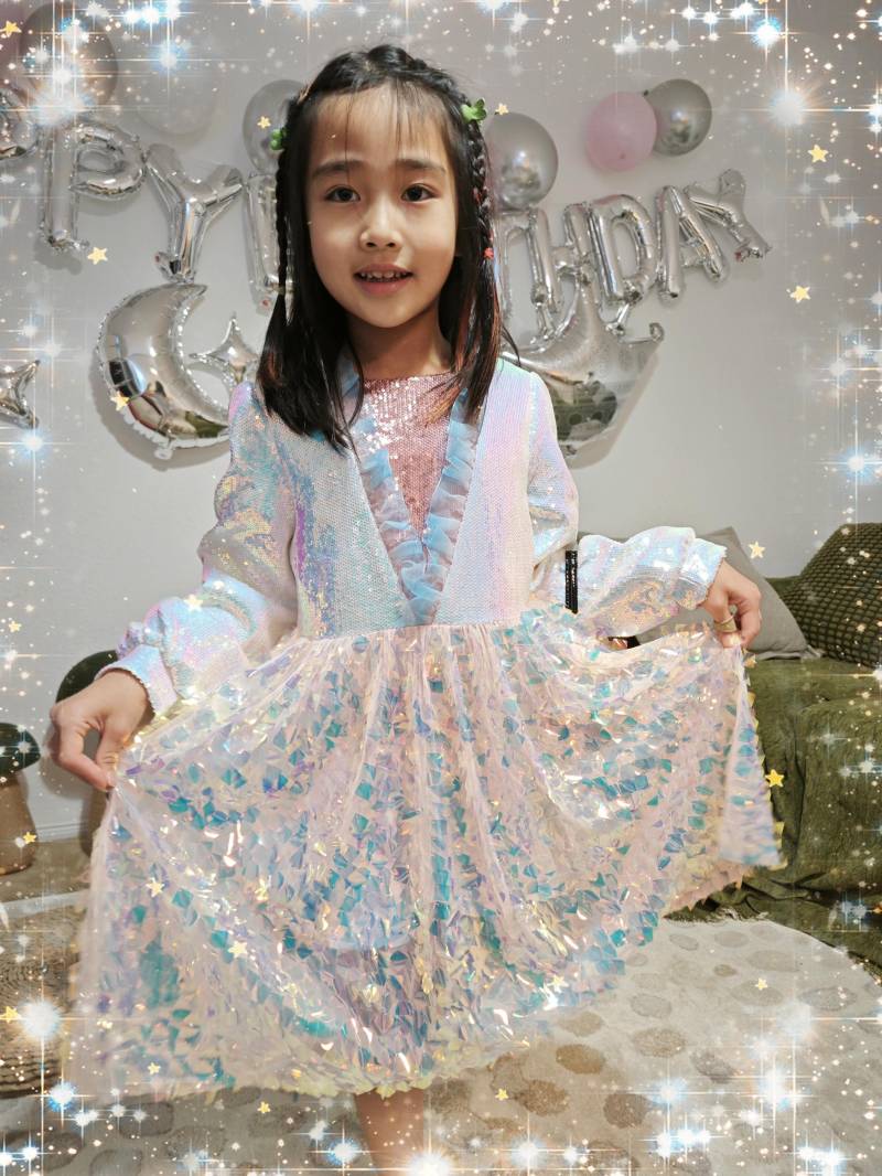 Meerjungfrau Prinzessin, Glänzende Fischschuppen, Paillettenkleid Für Aufführungen von wawawelt