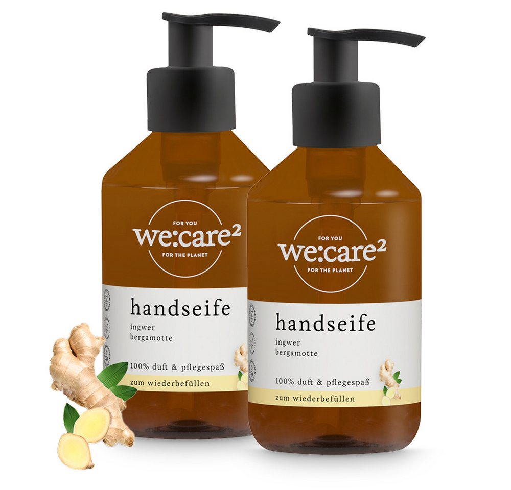 we:care2 Flüssigseife 2x Handseife 250ml Ingwer/Bergamotte - Flüssigseife Spender - Seife, 2-tlg. we:care2 Flüssigseife 2x Handseife 250ml Ingwer/Bergamotte - Flüssigseife Spender - Seife, 2-tlg. von we:care2