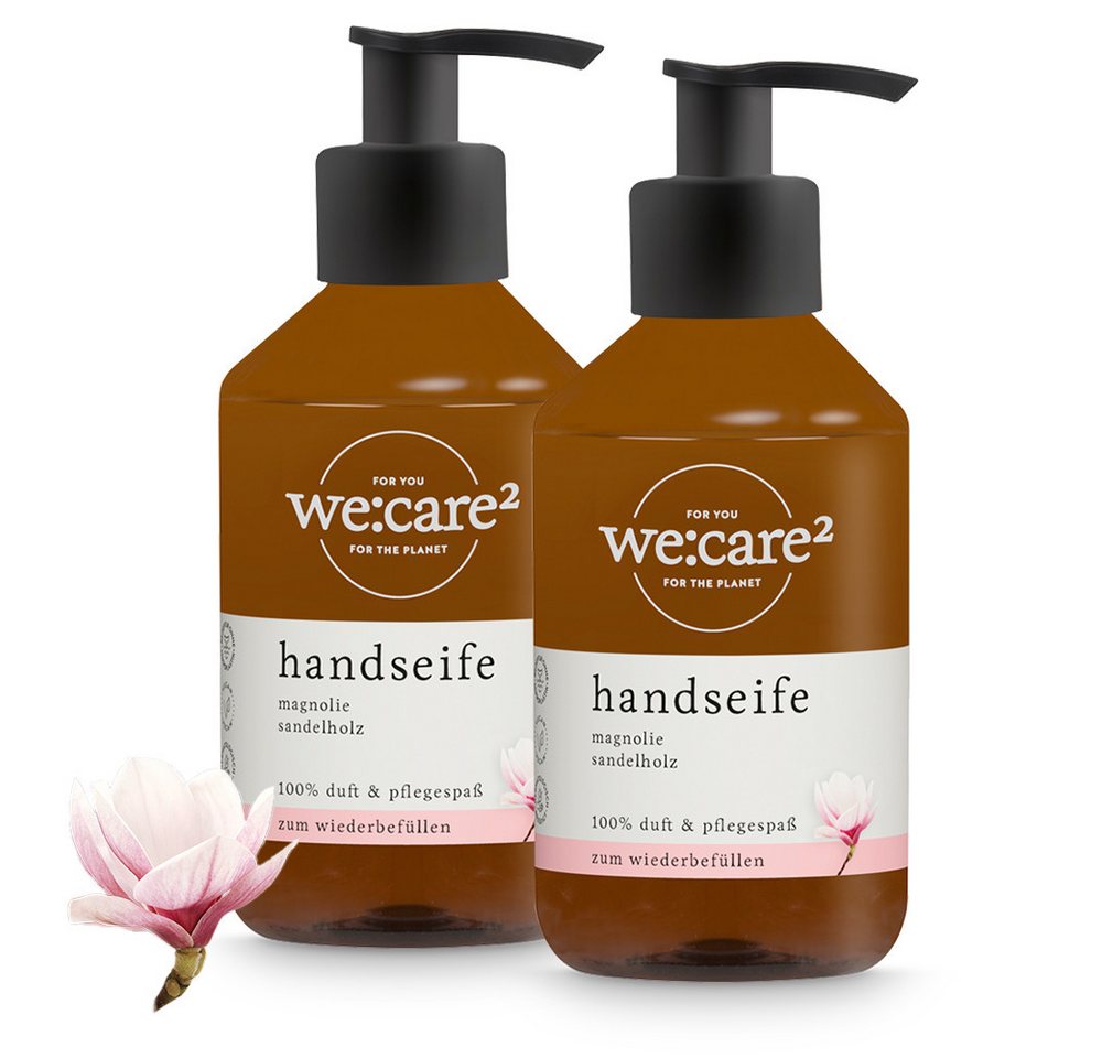 we:care2 Flüssigseife 2x Handseife 250ml Magnolie/Sandelholz - Flüssigseife Spender, 2-tlg. we:care2 Flüssigseife 2x Handseife 250ml Magnolie/Sandelholz - Flüssigseife Spender, 2-tlg. von we:care2