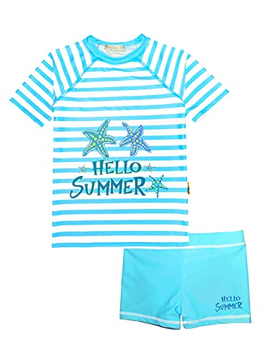 weVSwe Baby Kleinkind Mädchen Zweiteiler Rash Guard Badeanzug Set Bademode Kurzarm UPF 50+ Blau Seastar 2 Jahre weVSwe Baby Kleinkind Mädchen Zweiteiler Rash Guard Badeanzug Set Bademode Kurzarm UPF 50+ Blau Seastar 2 Jahre von weVSwe