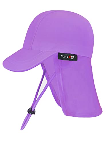 weVSwe Baby Sonnenhut UV Schutz 50 Wasserdichter UV-Schutz Verstellbare Violett 2-3 Jahre von weVSwe