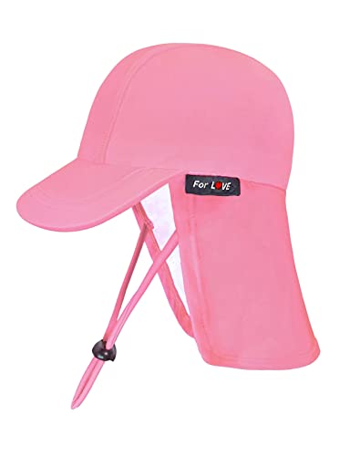 weVSwe Baby UV Sonnenhut UPF50+ Schutz Schnell Trocknend Verstellbare Schnur für Den Sommerurlaub Rrosa 0–6 Monate von weVSwe