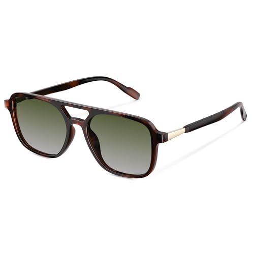 wearPro Sonnenbrille-Damen-polarisiert-Herren-Unisex-Trendy-Rechteckige-Sonnenbrillen-UV400-Retro-Klassisch-Ultraleicht-Vintage FüR Frauen-Geeignet-Beim Wandern-Camping Und Autofahren Grün von wearPro