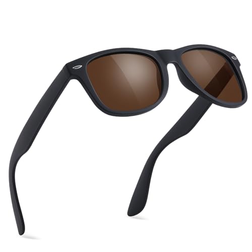 wearPro Sonnenbrille-Herren-Damen-Polarisiert-Rechteckig-Sonnenbrillen Unisex Retro Klassische Vintage Polarisierte Brille UV400 Schutz Classic Sunglasses Eckig für Fahren-Schwarzer/Teefarbenen wearPro Sonnenbrille-Herren-Damen-Polarisiert-Rechteckig-Sonnenbrillen Unisex Retro Klassische Vintage Polarisierte Brille UV400 Schutz Classic Sunglasses Eckig für Fahren-Schwarzer/Teefarbenen von wearPro