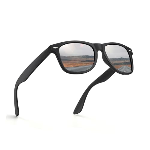 wearPro Sonnenbrille-Herren-Damen Retro Vintage Classic Polarisierte UV400 Schutz für Fahren und Ski-Fels-Schwarz wearPro Sonnenbrille-Herren-Damen Retro Vintage Classic Polarisierte UV400 Schutz für Fahren und Ski-Fels-Schwarz von wearPro
