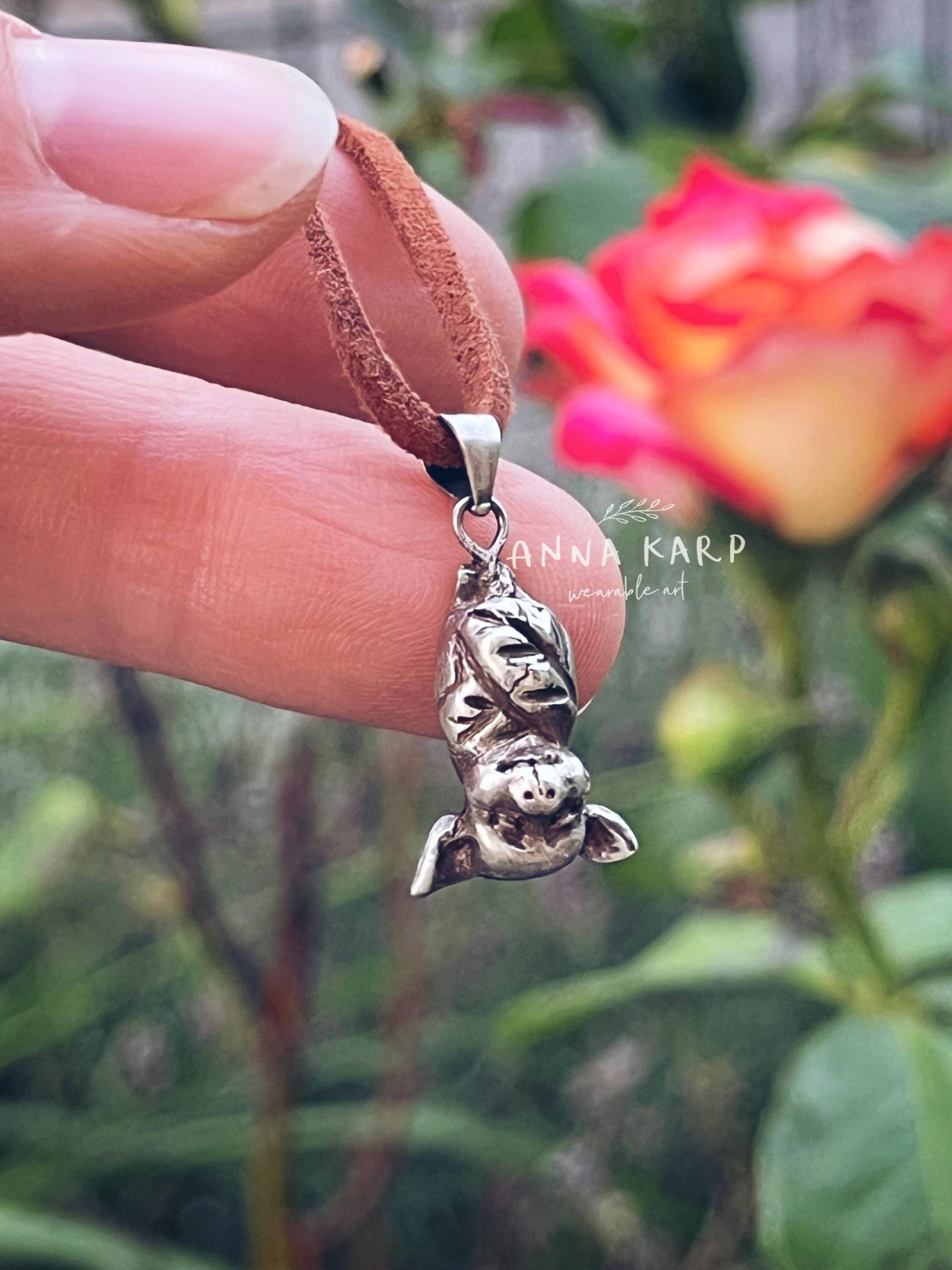 Entzückende Baby Fledermaus Halskette - Handgefertigt Aus Sterling Silber Perfektes Geschenk Für Liebhaber von wearableArtAK