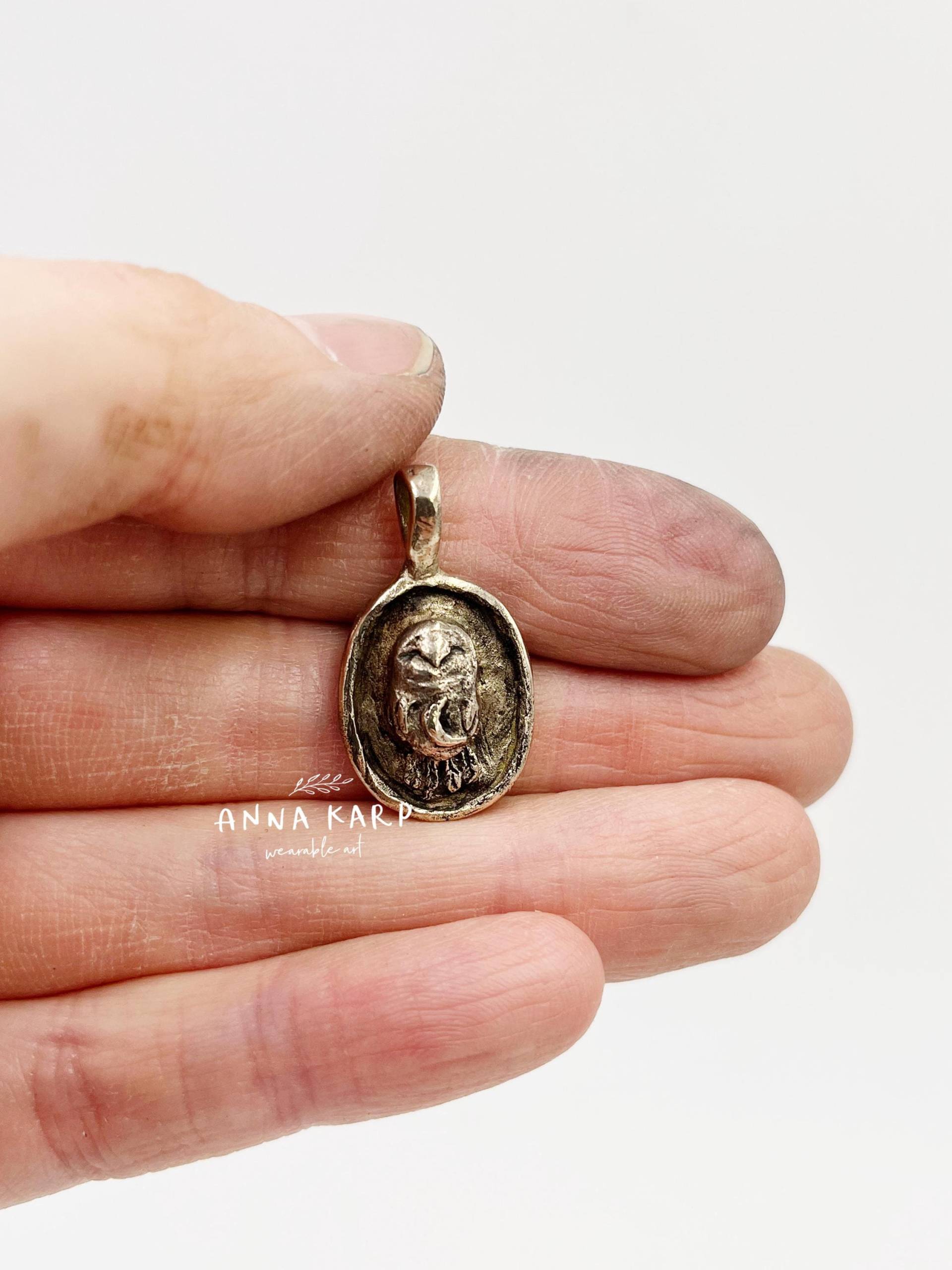 Eulen Skulptur Halskette - Einzigartiger Bronze Schmuck Für Vogelliebhaber von wearableArtAK