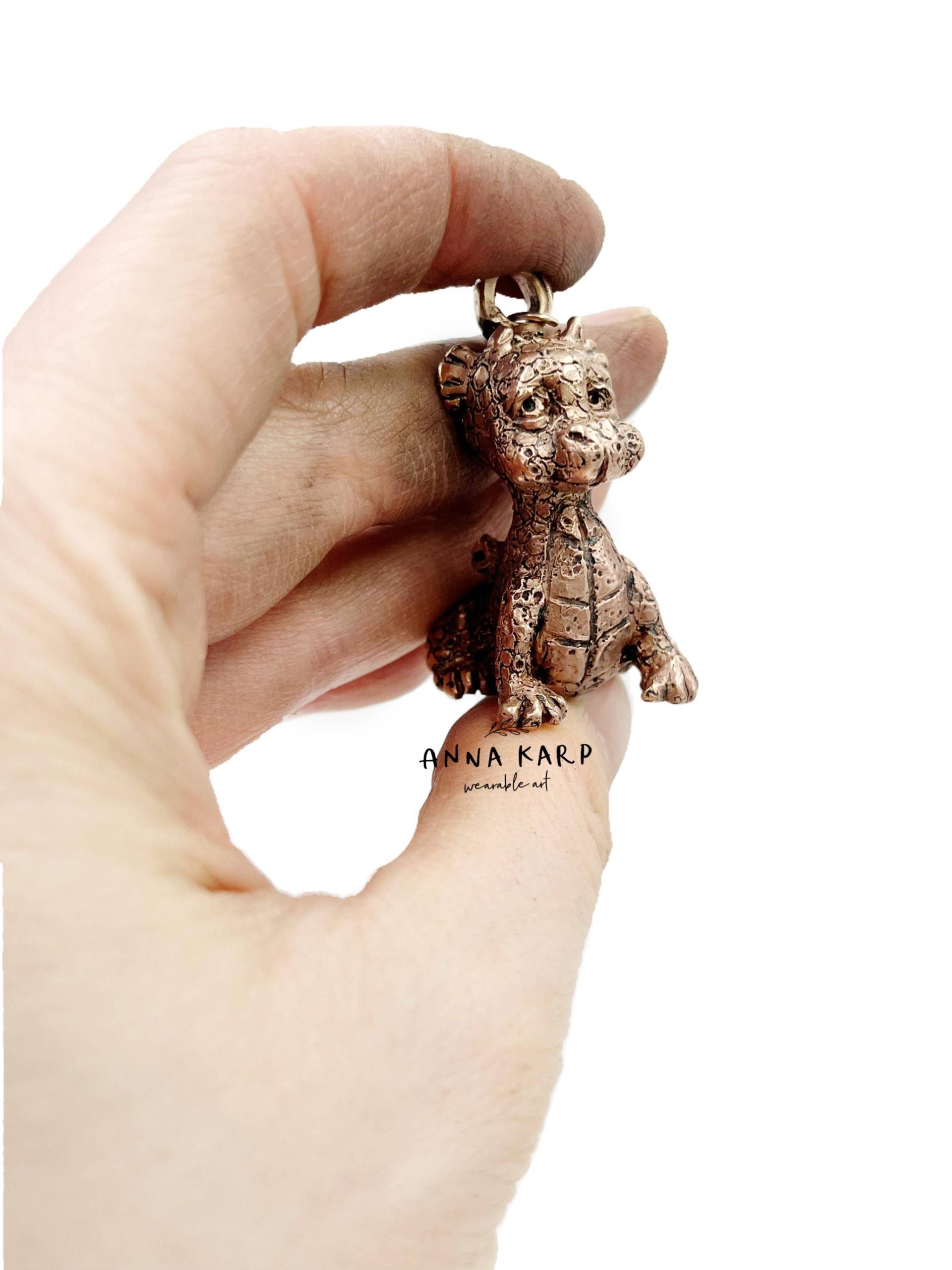 Mythisch Mystisch Vintage Bronze Drachen Anhänger Für Den Ultimativen Fantasy-Liebhaber, Gliederdrache, Sterling Silber Schmuck Drachenfigur von wearableArtAK