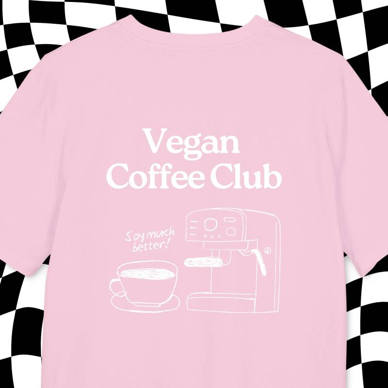 T Shirt Spruch | T-Shirt "Vegan Coffee Club" Print Vegan Veganismus Tshirt Kaffee von wearyourprintciple