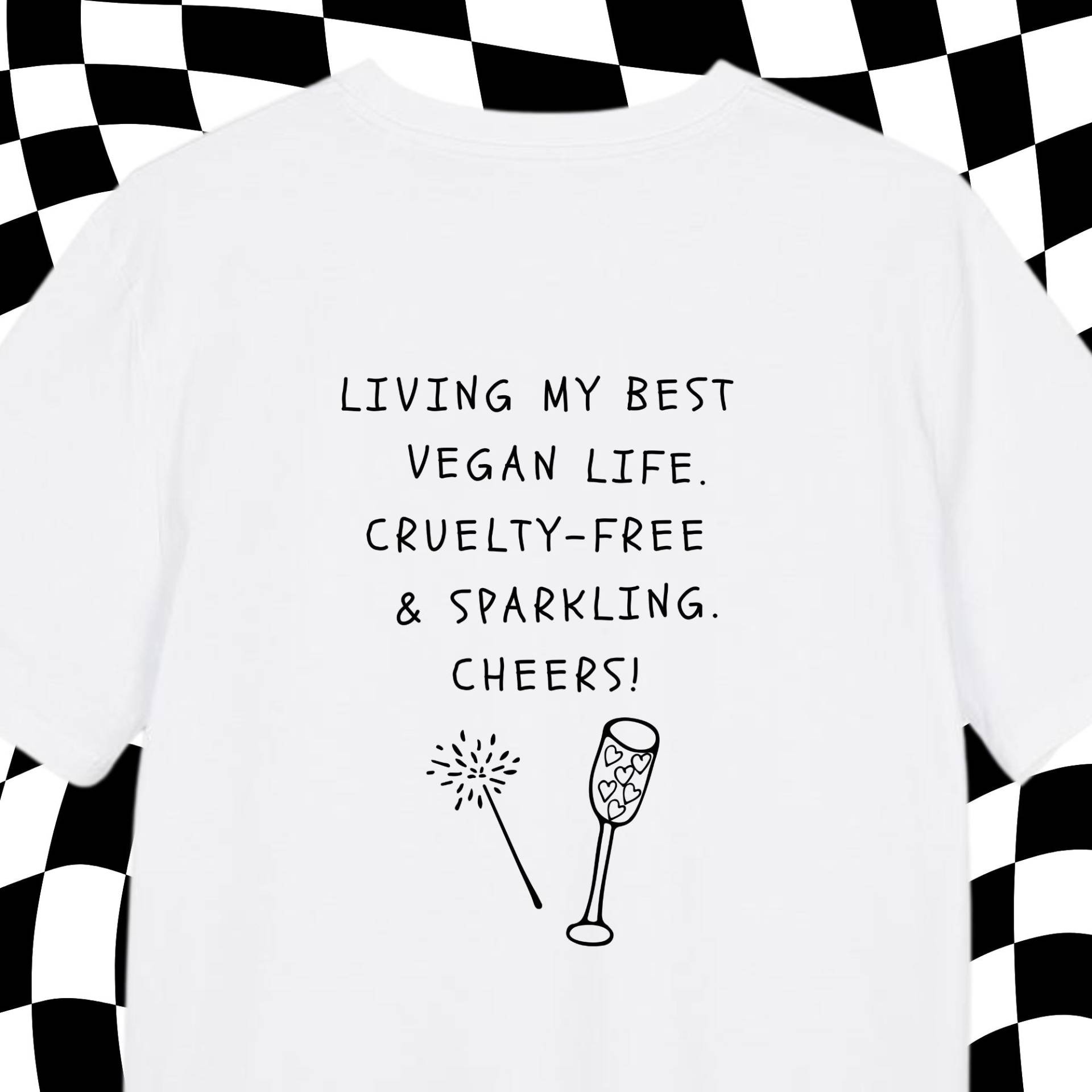 T Shirt Spruch | T-Shirt "Vegan Life" Print Vegan Veganismus Bio Baumwolle von wearyourprintciple