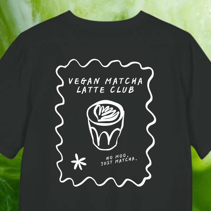 Vegan Shirt | Matcha Latte T Statement Damen Herren Print Kleidung Demonstration Veganer von wearyourprintciple