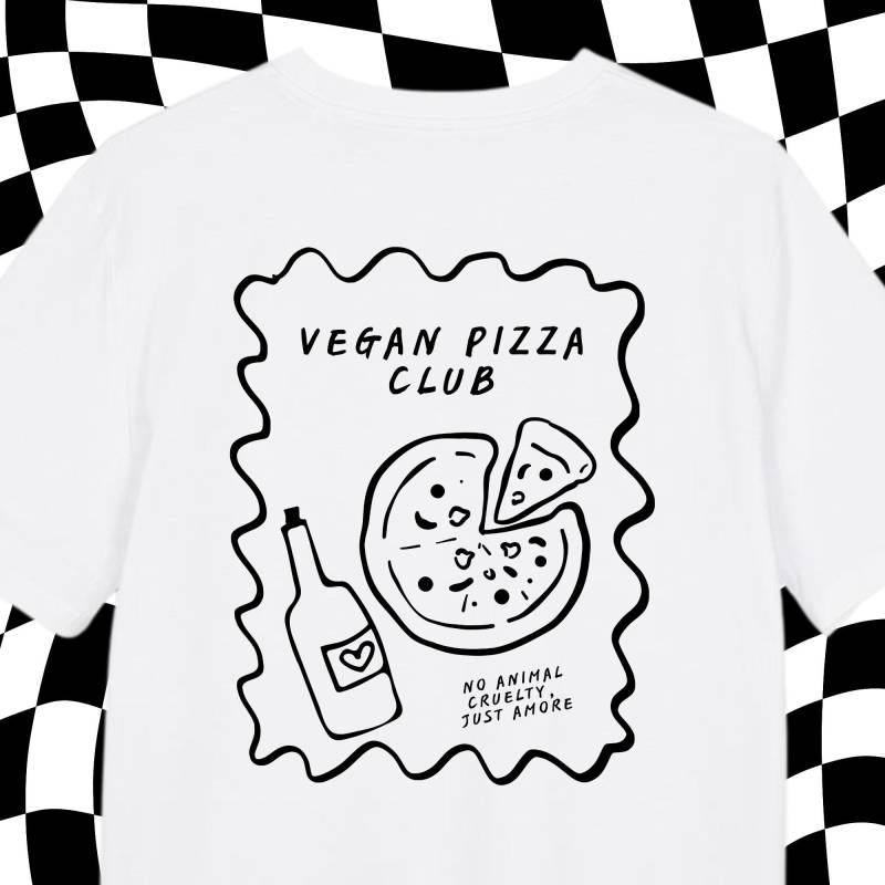 Vegan Shirt | Pizza T Statement Damen Herren Print Kleidung Demonstration Veganer von wearyourprintciple