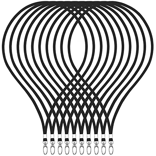 webbomb 10 Stück Schlüsselband Lanyard 360° Umhängeband 13 Farben edel glänzend mit Karabiner für Zugangskarten Ausweishalter Büro ID Karte Fahrkartenhülle Schlüsselbänder Handy Band (schwarz) webbomb 10 Stück Schlüsselband Lanyard 360° Umhängeband 13 Farben edel glänzend mit Karabiner für Zugangskarten Ausweishalter Büro ID Karte Fahrkartenhülle Schlüsselbänder Handy Band (schwarz) von webbomb