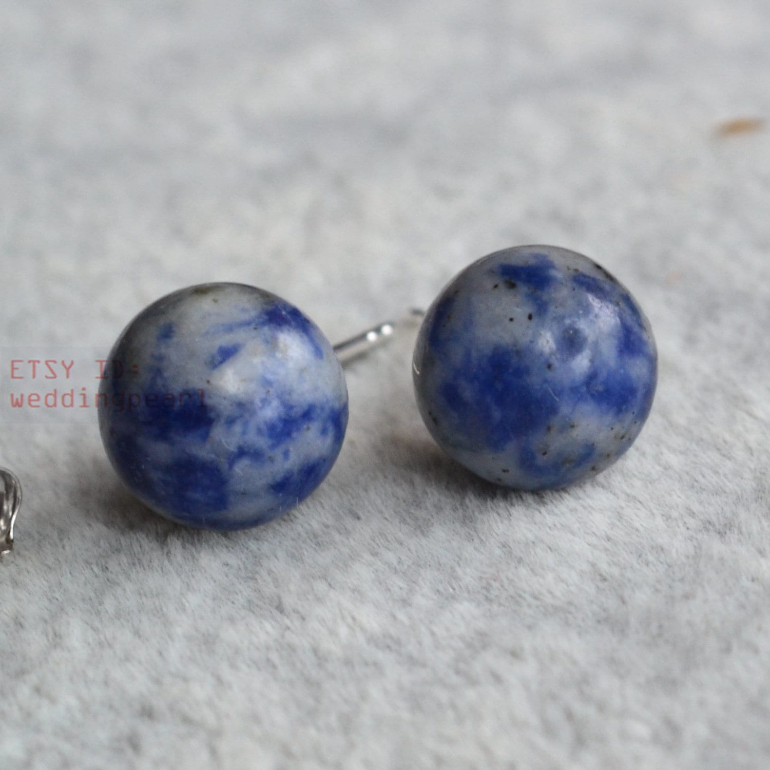 10 Mm Echte Natürliche Sodalith Stein Ohrstecker von weddingpearl